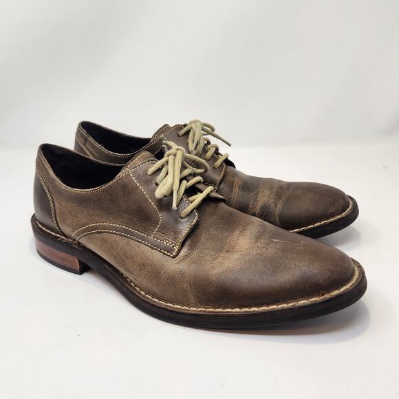 Cole Haan Derby Distressed Brown Leather Oxford Shoes Men Size 9.5M Plain Toe main image 4